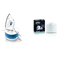 Braun - Centro De Planchado- Suela 3D Eloxal Plus- Potencia 2200 W- Blanco-Azul + Filtro antical Apto para Centro de…